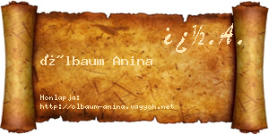 Ölbaum Anina névjegykártya